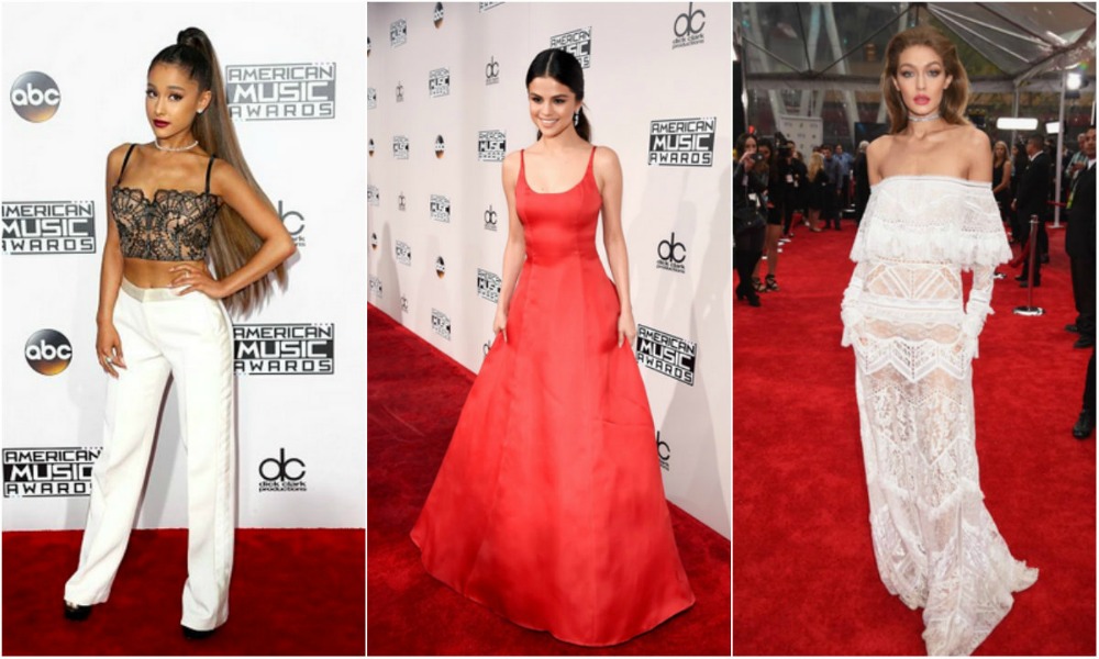 Selena Gomez, Gigi Hadid, Ariana Grande: i look sul red carpet degli American Music Awards 2016