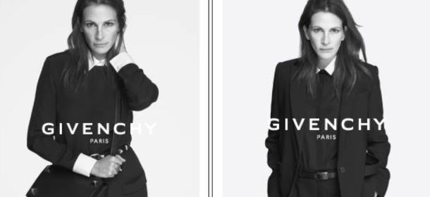 Givenchy, Julia Roberts è la nuova testimonial: look castigato e sguardo cupo