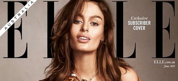 Nicole Trunfio allatta il figlio sulla copertina di Elle