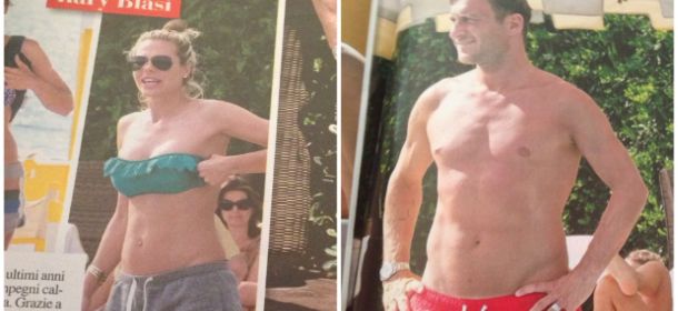 Francesco Totti e Ilary Blasi: fisici scolpiti e costumi trendy a Forte dei Marmi