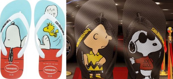 Peanuts mania: anche Snoopy e compagni finiscono sulle infradito