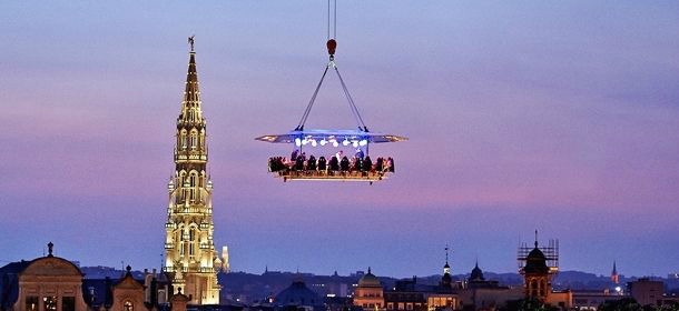 Dinner in the Sky: la cena “en plein air” arriva a Roma