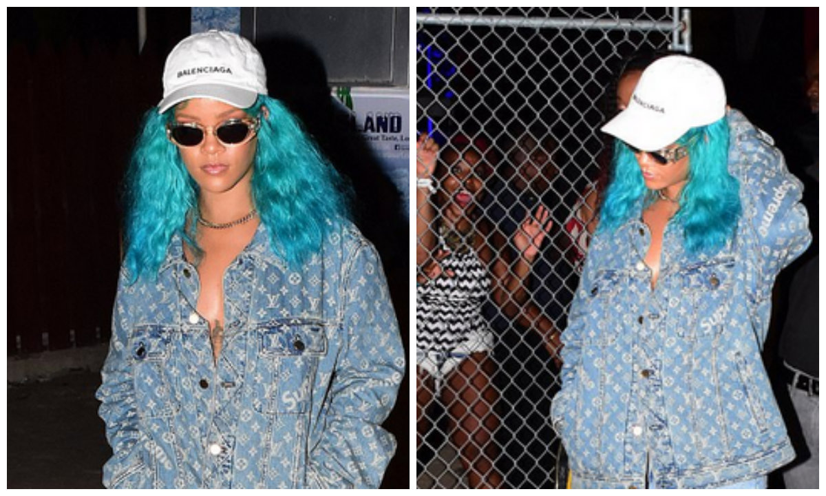 Rihanna blu capelli