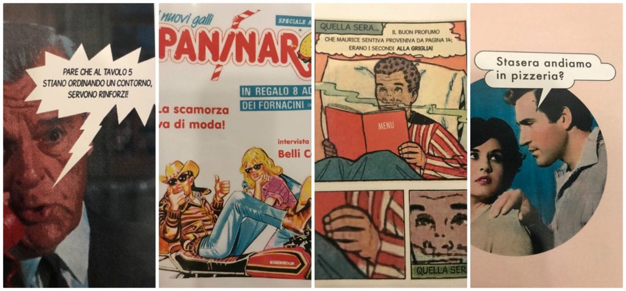 Caratteristica del menu' sono i fumetti