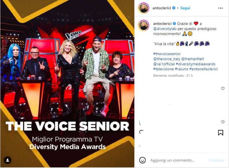 Antonella Clerici The Voice Senior