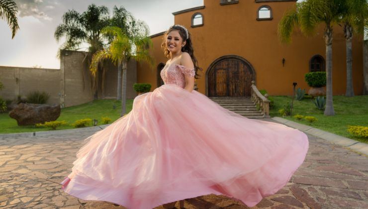 pink wedding dress