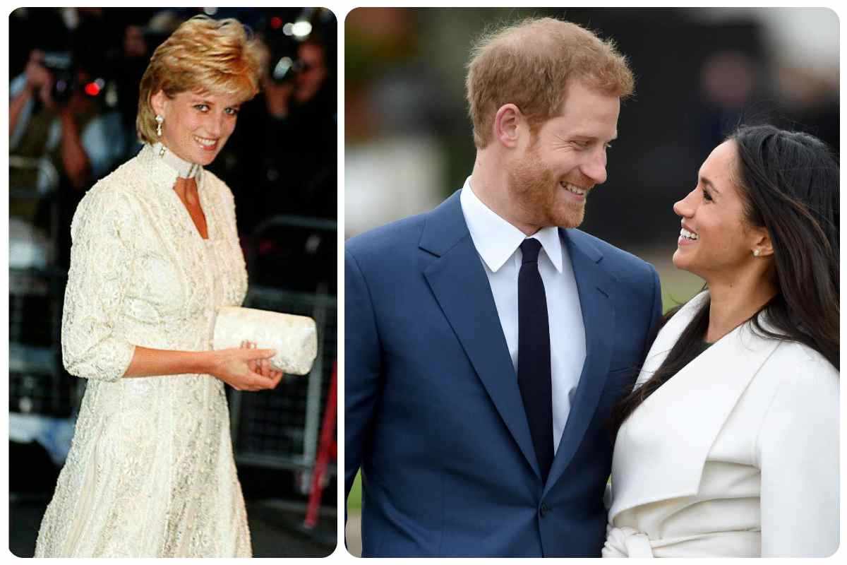 lady diana ed Harry e Meghan